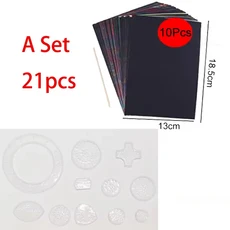 쿠쿠스토어 21/22pcs 크리 에이 티브 맞물리는 기어 휠 Spirograph 그리기 장난감 세트 몬테소리 교육 기하, 01 A 21pcs