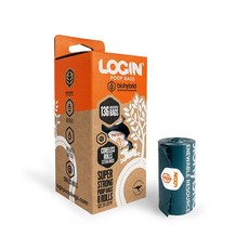 LOGIN洛格環保分拾便袋-生物混合可再生資源-無香味-136個/卷, 藍, 136個裝, 1個