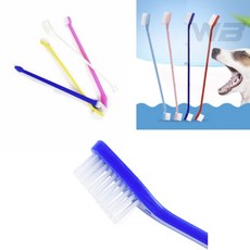 두론샵 애견 칫솔 2P(랜덤) 양쪽사용 펫칫솔 강아지 구강관리