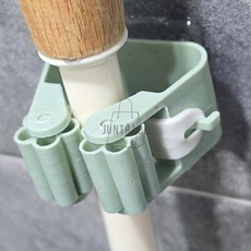 해피메이플우드 부착식 고정홀더 1P 청소도구걸이대, 그레이