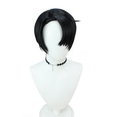 角色扮演黑色短髮造型假髮, 成人假髮 (30cm), 1個
