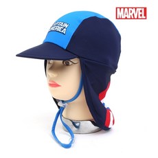 翻蓋帽漫威美國隊長符號男童泳帽戲水用品準備物