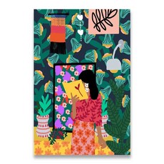 클래식 벽 예술 레트로 식물 프린트 포스터 거실 침실 장식 그림, A. 20x25 Full Square
