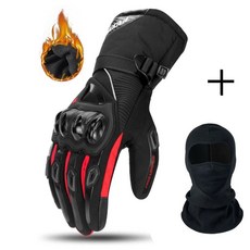 겨울 오토바이 오프로드 방한 장갑 터치스크린 방풍 야외 라이딩, 5. Red WN-01 BK mask