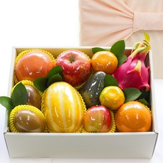 혼합 과일 박스 선물 당일배송 부산 서울 과일선물세트 예단 이바지 백화점 출산 축하 전국 과일바구니, 1개, 01)스윗박스(보자기증정)-택배전용[1-2일소요]