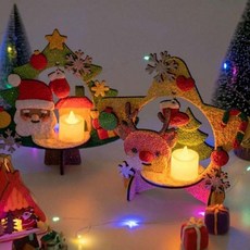 크리스마스입체트리 칼라 불꽃놀이 만들기 만들기 칼라 장식, 1개, 루돌프+티라이트 칼라폼4색