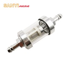 오토바이 필터 CNC 알루미늄 합금 유리 가스 연료 가솔린 오일 ATV 더트 피트 바이크 모토크로스 개조 모토 액세서리 8mm, 은, 1개