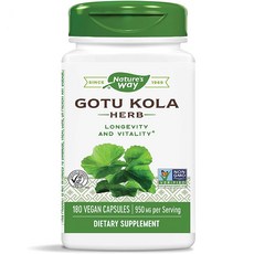 Nature's Way 然萃維 積雪草素食膠囊 950mg, 180顆, 1罐