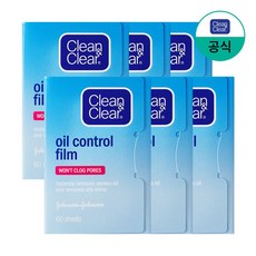 클린앤클리어 오일 컨트롤 필름, 60매입, 6개