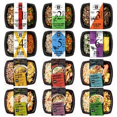 더바른 도시락 6+6 12팩 골라담기 식단 관리 다이어트 도시락 냉동 파스타, 1세트, 시즌2(6팩) + 시즌3(6팩) 2주일식단, 2.4kg