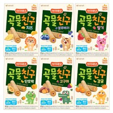 아이배냇 곡물친구 40g 6종 세트, 고구마1+딸기1+치즈1+블루베리1+단호박1+감귤1, 240g, 1세트