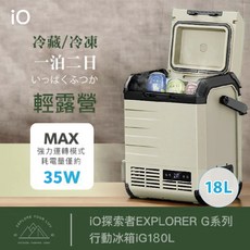 iO 探索者G系列 行動冰箱 iG180L 冷藏冷凍 35W 18L, 18L冰箱(附車充)