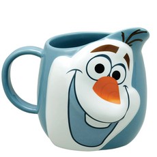 올라프 도기 입체 머그컵 390ml 물컵 커피잔 도자기, 1개, 단품