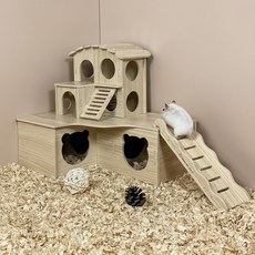 햄찌무드 햄스터 원목 은신처 미로룸 계단, 1세트, 미로룸 계단 B