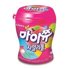 크라운 마이쮸 용기 자일리톨 복숭아 110g 사무실과자 사무실간식 어린이간식 어린이과자, 없음
