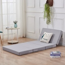 정싱 탄탄한 4단 접이식 매트리스 1인용 매트릭스, 5cm, 그레이