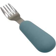 專業兒童學習湯匙 (副食品/兒童餐具), 藍灰色,叉子