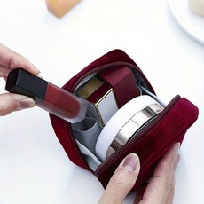 여성용 휴대용 소품 케이스 벨벳 미니 파우치