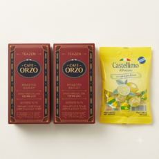 티젠 카페 오르조 10T 2개 + 카스텔리모 레몬 사탕 30g 1개 단독 기획 세트