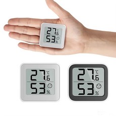 1+1 휴테라 초소형 디지털 미니 온습도계 배터리포함, 화이트+화이트블랙, 2개
