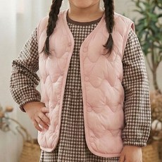 아동 퀄팅 방한조끼 파스텔톤 키즈 겨울 보온 누빔 남아 여아 따듯한 조끼