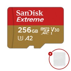 샌디스크 마이크로SD카드 Extreme 익스트림 SDSQXA + SD카드 케이스, 1개, 256GB