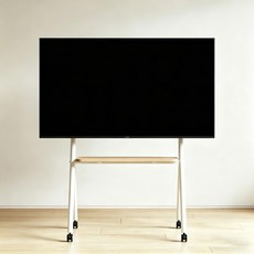 FANOBO 티비 거 치대 티비스탠드 32~75인치 tv거치대 적용 50KG 하중 이동식TV 이동식 tv 거치대, 화이트, 1개