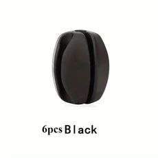 볼이 있는 실리콘 낚싯대 클립 5 홀 거치대 볼 다기능 번들 볼 태클 타이 도구 6 개, 02 6pcs black