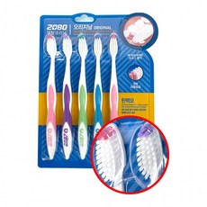 2080덴탈 오리지날 탄력모 일반 칫솔 5개입