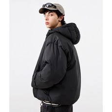 DIMITRI BLACK ASI 미니멀 패딩 크롭 자켓 h+_블랙 400433