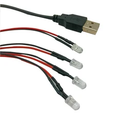 호환 USB 포트(케이블 조명 포함) LED 모형 조명 그룹 분위기 소형 야간 조명 수동 광원 빨간색 녹색 파란, 03 4 light group, 04 Cool white, 04 Cool white