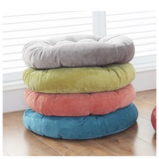 꽃분이네 좌식 생활에 필수 프리미엄 대형 원형 골지 방석 6colors, 브라운, 1개