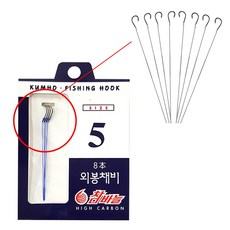 금호조침 붕어 전용 묶음 바늘 채비 잉어 메기 낚시용 강력 묶음낚시 낚싯바늘, 03.KF-312 붕어묶음바늘 6본4개 8호