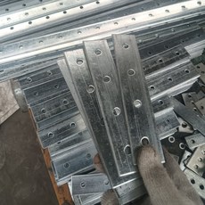 鍍鋅扁鐵鋼板連接緊固板 萬能直條掛架 50毫米寬 3.75毫米厚, 1個, 長度10釐米（2片裝）,B寬40毫米-厚2.5毫米