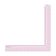 KEARING 직각자 재단용 직각자 플라스틱 L자형 자 재봉용 L자 재봉자 8인치 12인치 패턴메이킹 드레스메이킹 프렌치커브 천재단용 직각자 천컷팅용 직각자 그레이딩, 1개, 26.6cm & 12"