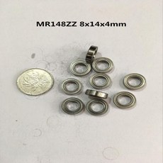 미니어처 모델 베어링 금속 고무 볼 개방형 플랜지 MR148ZZ L 1480 8x14x4, 02 MR148ZZ 8x14x4mm