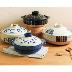 세라믹 다용도 찌개 그릇 무균열 가정용 전골 내열 삼색, 겨울용 모래 냄비, 1개, 1cm