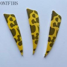 모든 나무 탄소 화살 샤프트 깃털 Fletching DIY 양궁 액세서리 3 인치 쉴드 터키 24 개, 02 YELLOW, 1개