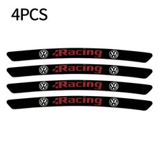 골프 제타 시로코 티구안 자동차 데칼 액세서리용 알루미늄 휠 허브 배지 스티커 타이어, 1개, 1. 4Pcs VW Black