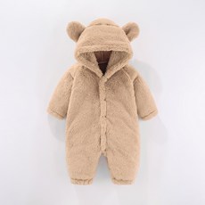 베어 후드 곰돌이 아기우주복 유아 방한 우주복 돌아기선물
