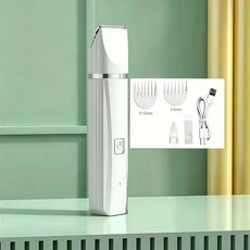 寵物電動推毛器 四合一全套款 LED數顯充電式, 1個, 單頭基礎白色
