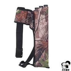弓箭三管箭袋 牛津布箭囊 可調節射箭袋, 迷彩, 1個