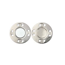 金屬磁吸鈕扣 隱形暗扣 包包釦 磁鐵子母扣 窗簾衣服磁力扣 手縫磁扣, 磁吸鈕扣 1對, 銀