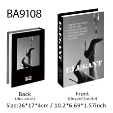 크리스마스 장식 가짜 책 보관함 고급 추상적인 커피 테이블 침실 액세서리 홈 데코 보헤미안 스타일, 54 BA9258, 02 NOT OPEN, 01 빠른