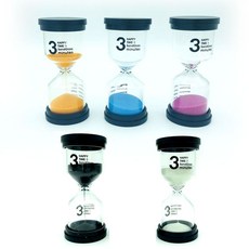 양치질 3분 타이머 모래시계 양치습관 교육용, 옐로우