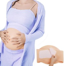 YRZGSAWJ 3/4개월 실리콘 임신 복부 조절 가능한 가짜 임산부 소품 여성 및 남성용 탠 스몰 109827