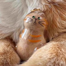 고양이 털 키링 보관 털뭉치 캡슐 반려동물 스톤 추억 추모 펫로스 유골 유골함 무지개다리, 식빵-B