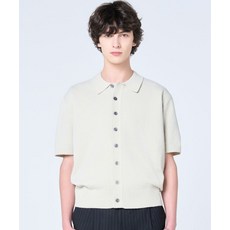 효지 HYOJI SS 워셔블 부클 크롭 카라 반팔 니트 가디건 6컬러