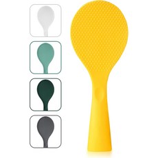 불카일린 실리콘 스탠딩 밥 주걱 논스틱 패들 내열 밥솥 숟가락 곡물용 서빙 흰색, Silicone-Orange, Silicone-Orange