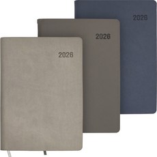 2026 엣지 쿠션 봉제 25절 스프링 다이어리, 라이트브라운, 1개